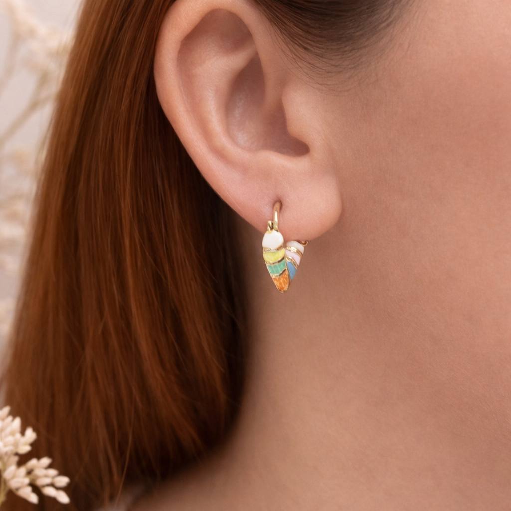 Candongas corazon colores