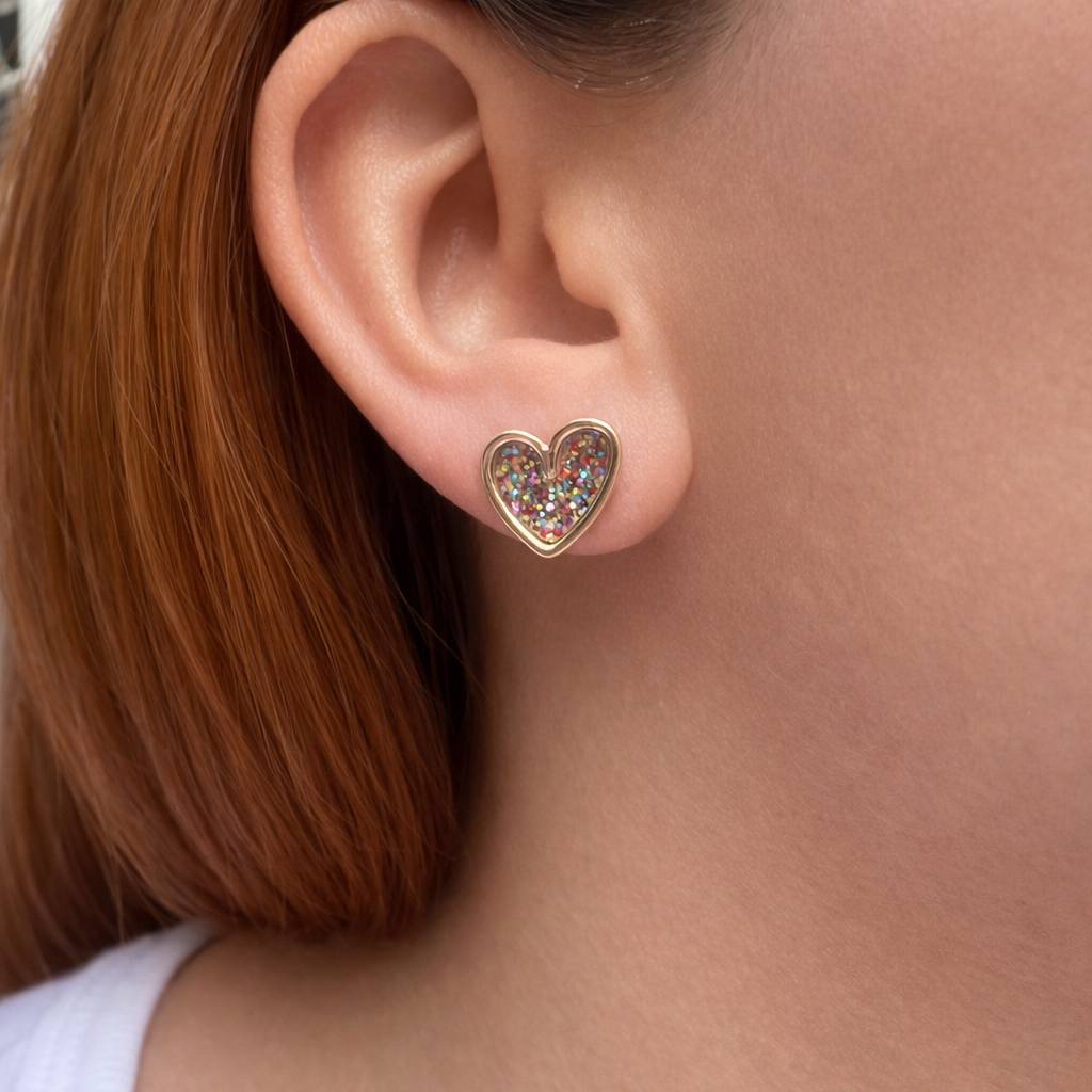 topos Corazones dorados y color