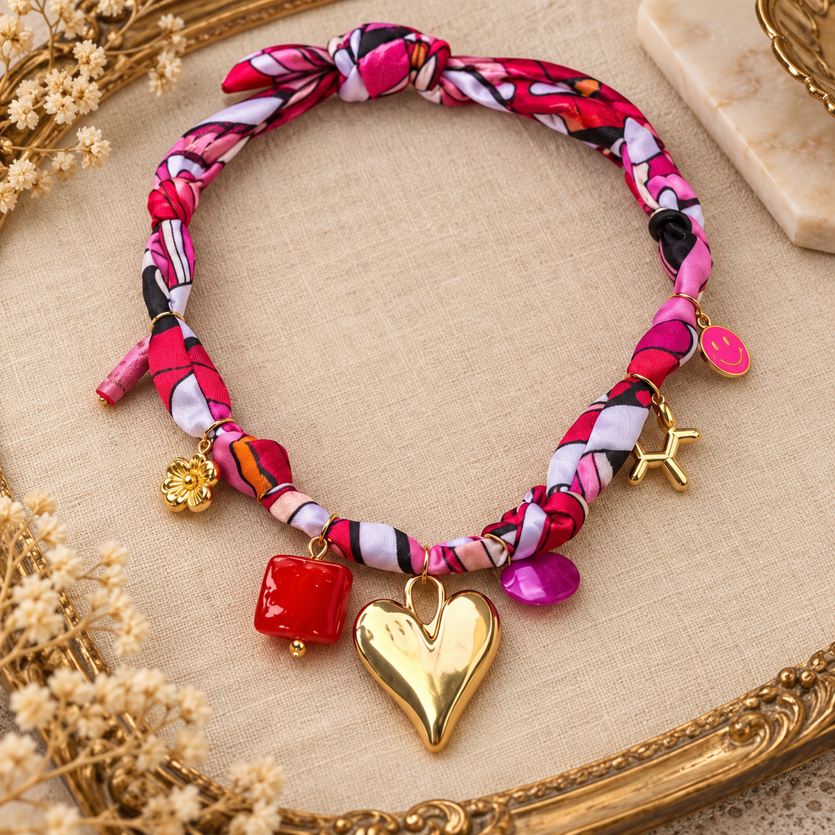 Collar corazón coqueto