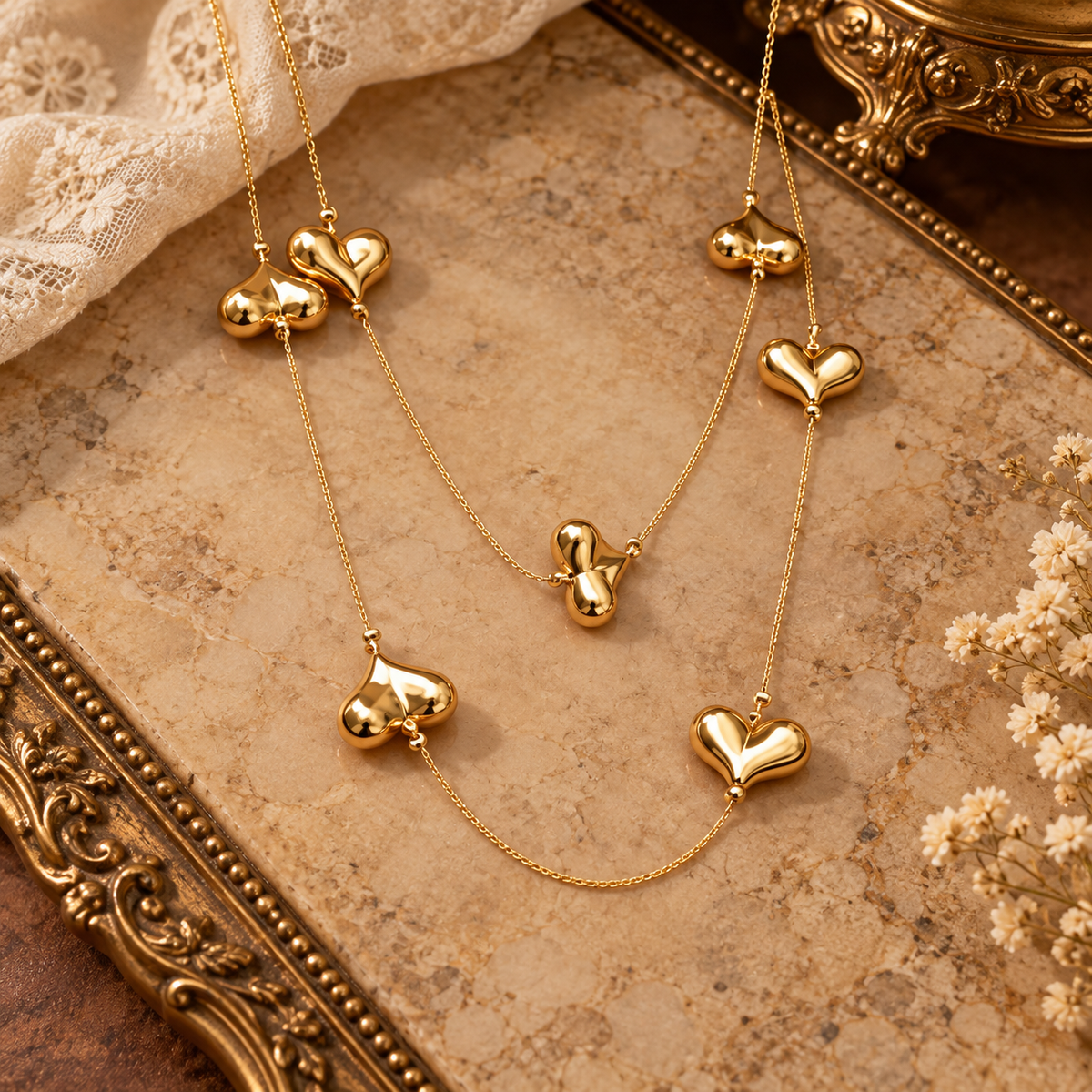 Collar doble dorado