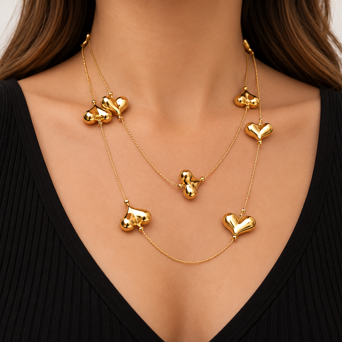 Collar doble dorado