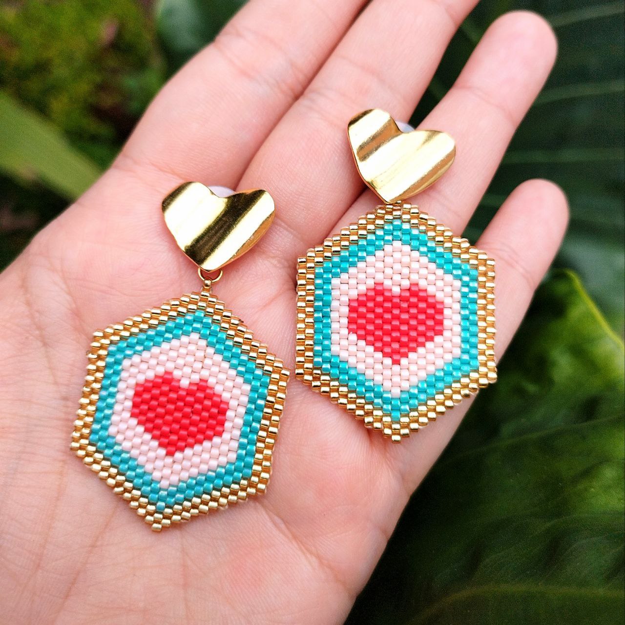 Maxi aretes corazones