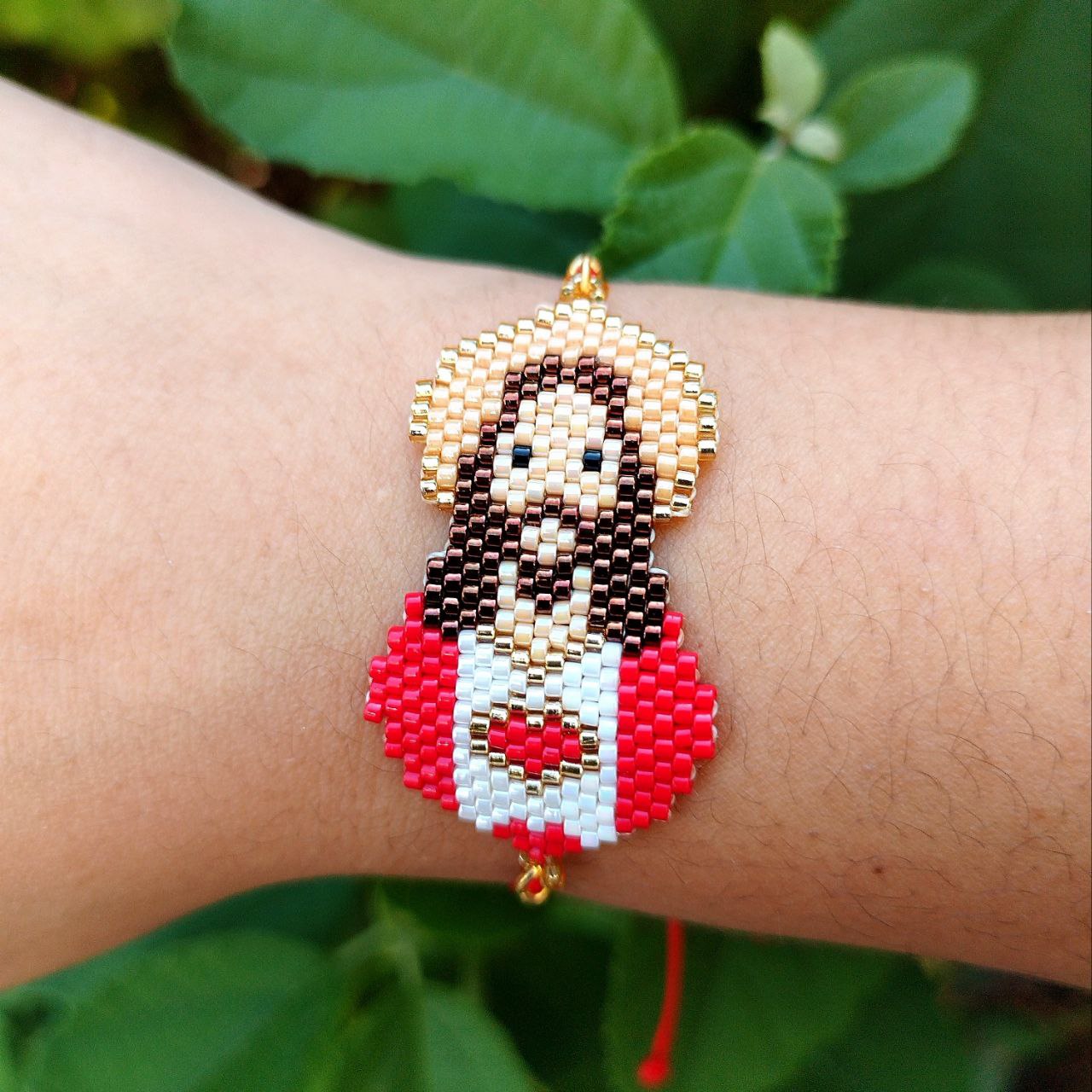 Pulsera corazon de jesus rojo