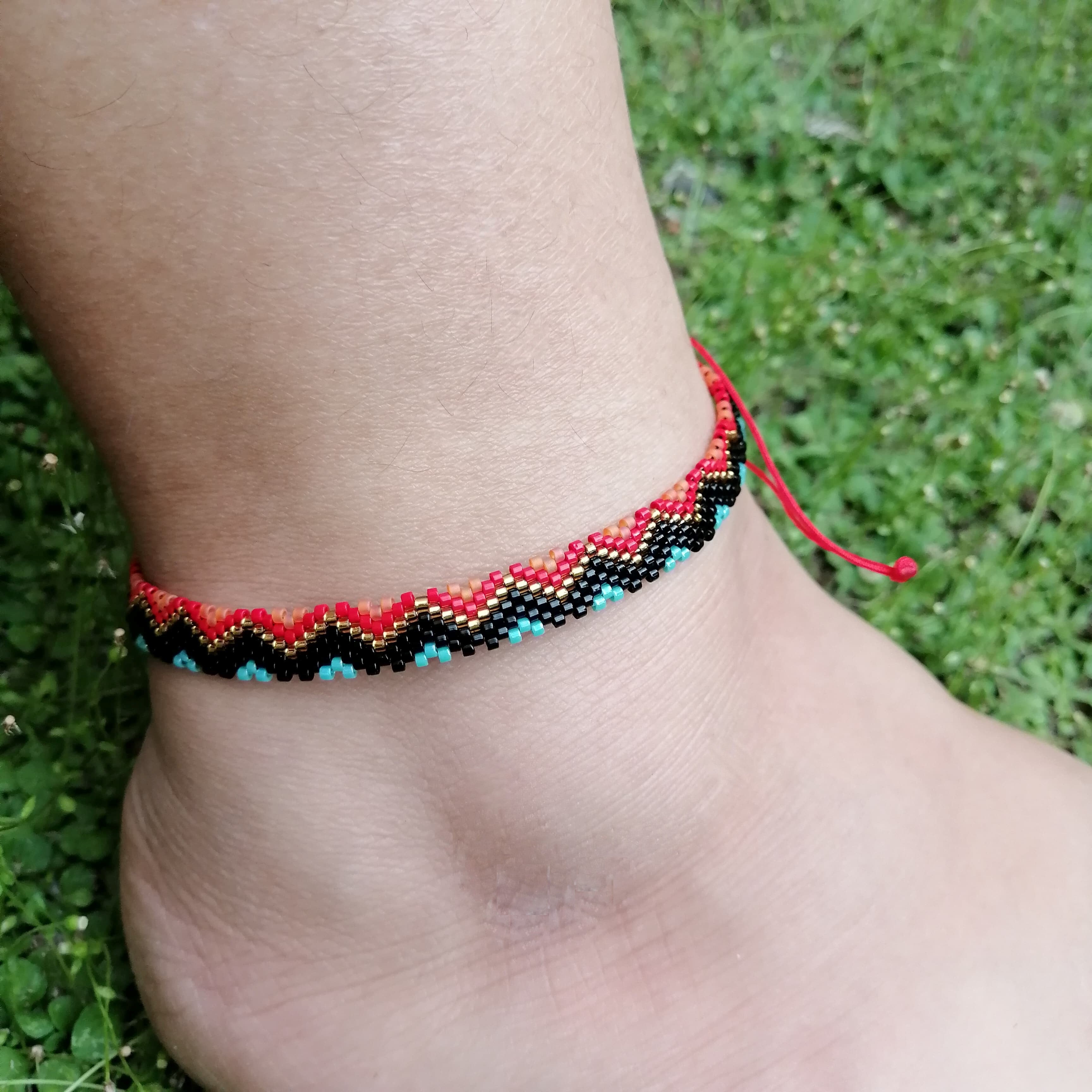 Tobillera Tejida negra