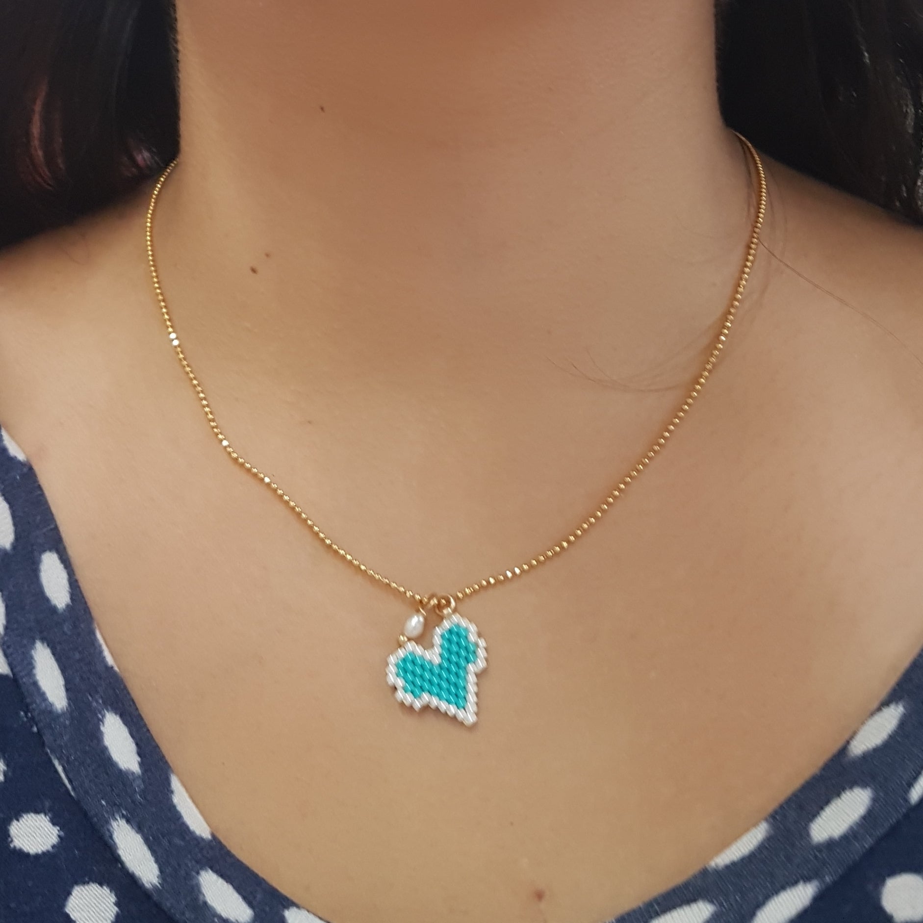 Collar corazones pequeños