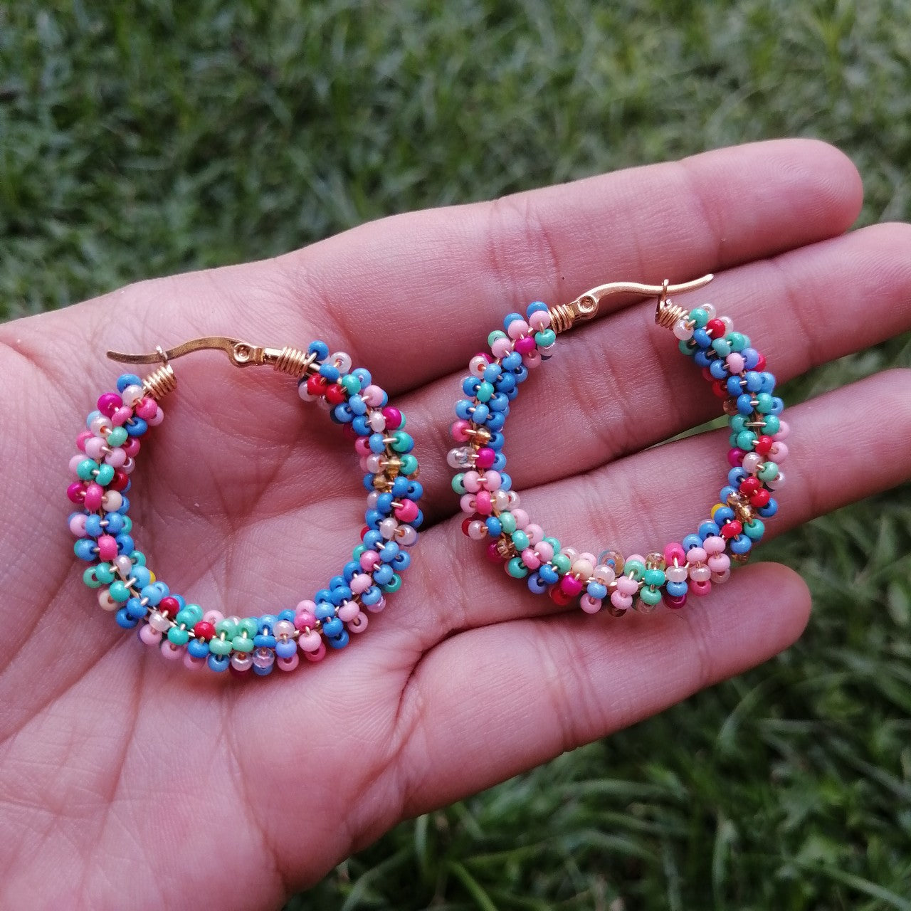 Candongas colores mostacilla #2