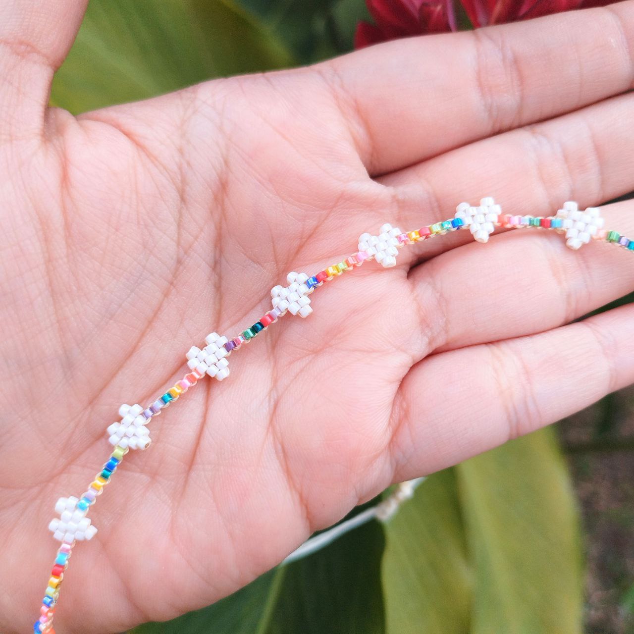 pulsera corazones arcoiris