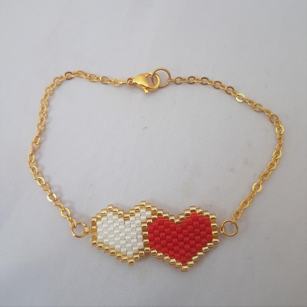 Pulsera corazones unidos