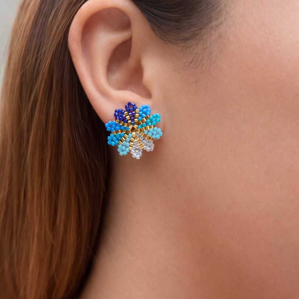 topos circulares azules