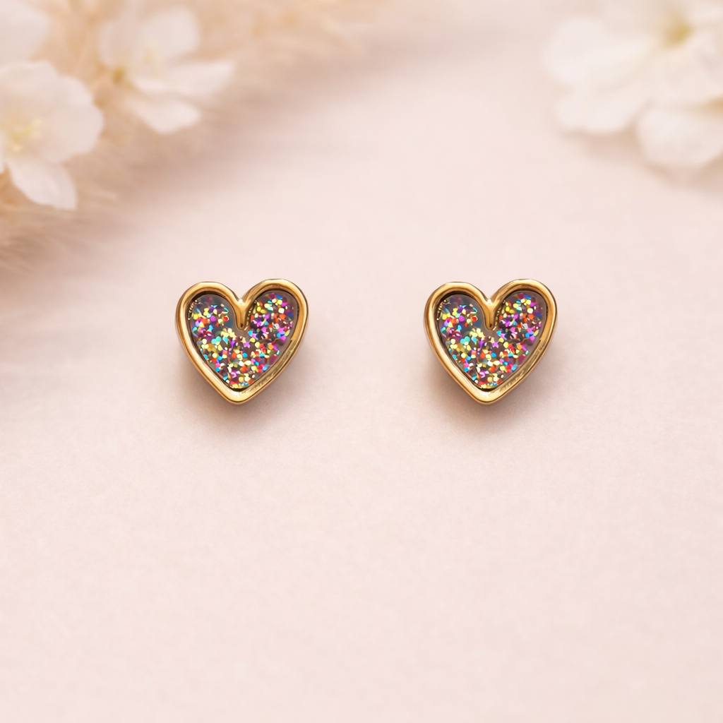 topos Corazones dorados y color