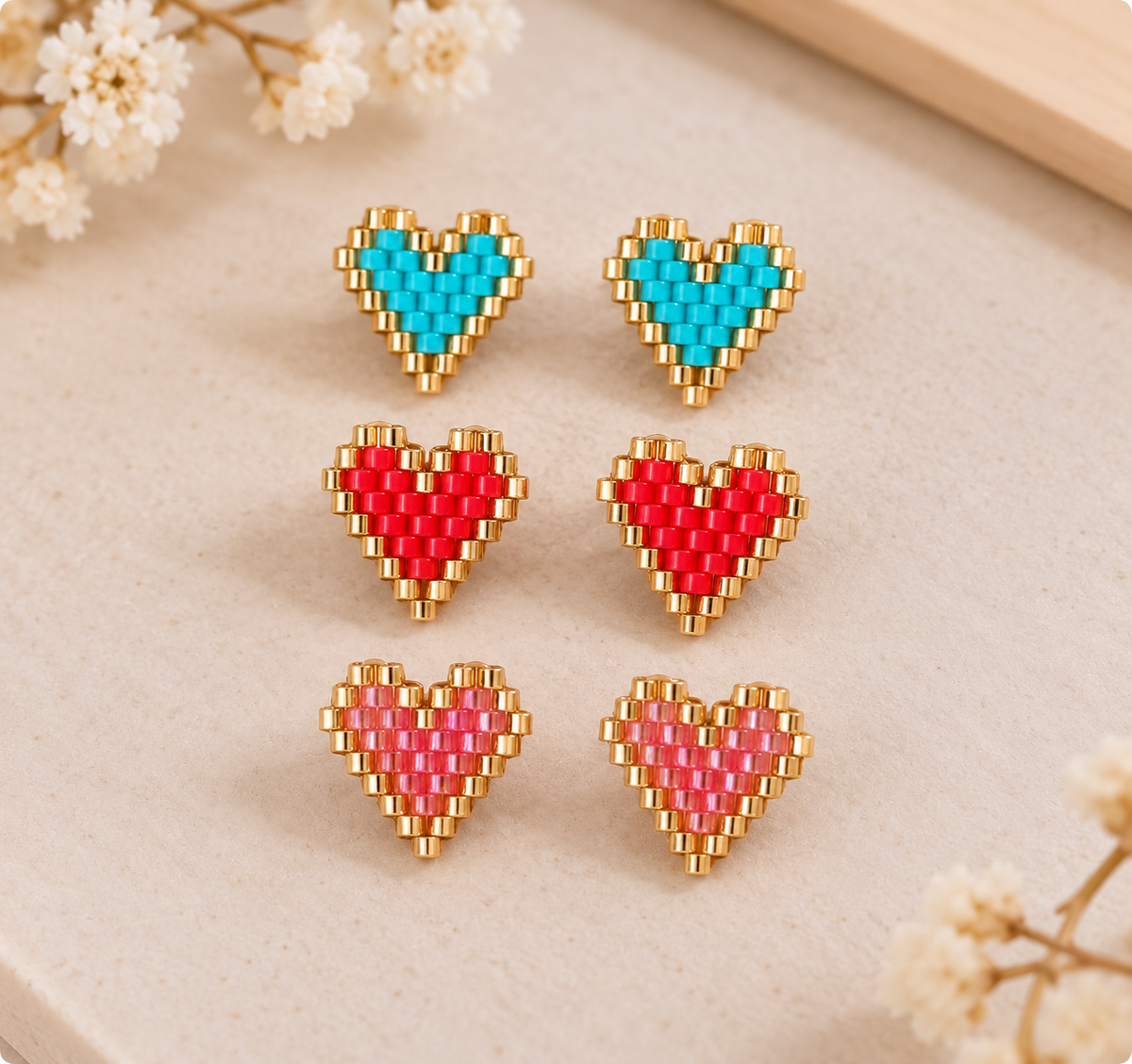 Juego de topos corazones