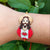 Pulsera corazon de jesus rojo