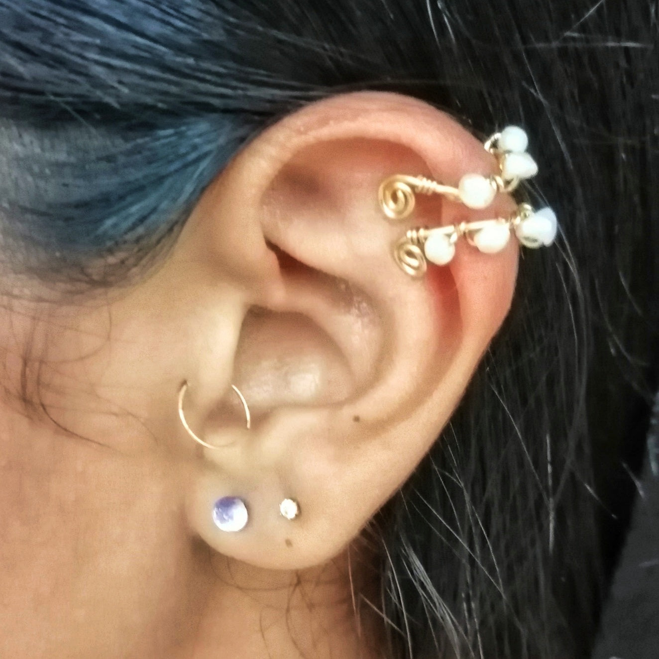 Earcuff perlas